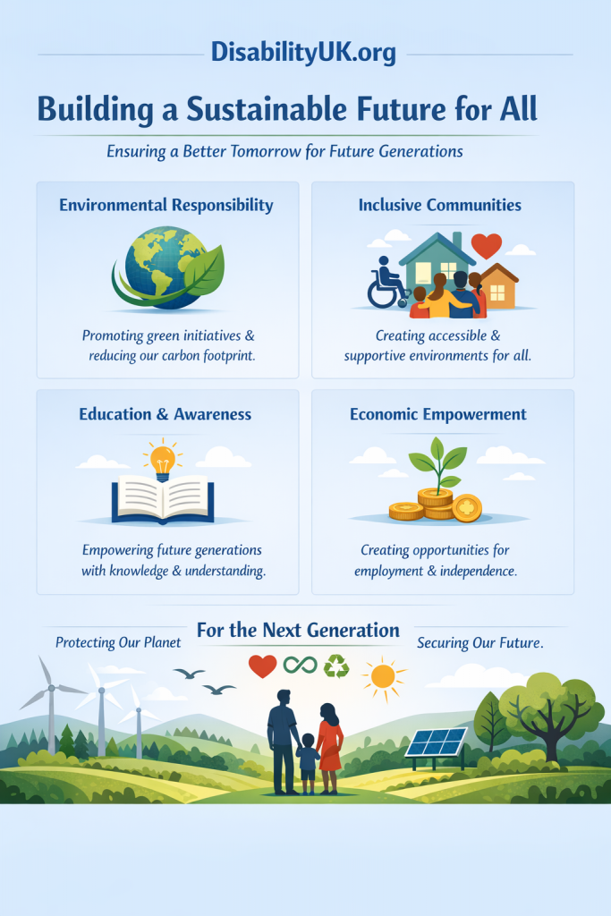 Disabilityuk.org Sustainability Infographic.